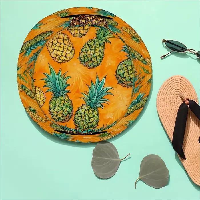 1 chapeau bob tropical hawaïen motif ananas - Design amusant et original