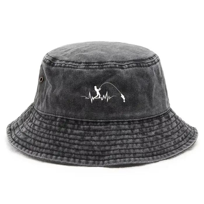 Casquette de pêche personnalisable en coton délavé et vieilli