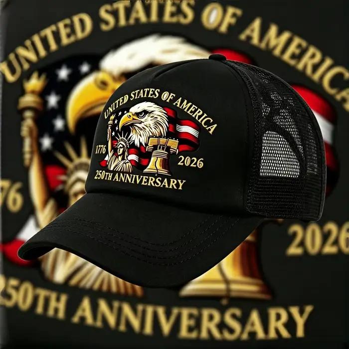 Casquette de camionneur USA 250e anniversaire 1776-2026