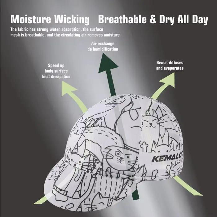 KEMALOCE hommes casquette de cyclisme Anti-UV été élastique séchage rapide