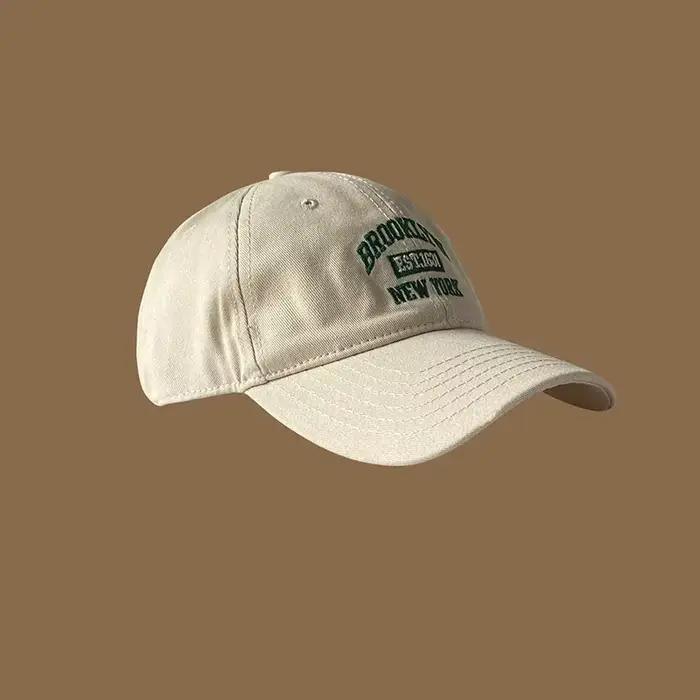 Casquette de baseball brodée de lettres en coton doux pour femmes et hommes chapeaux à visière à bord incurvé pour sports de plein air occasions extérieures printemps été