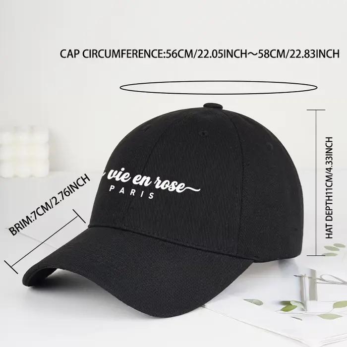 Casquette de baseball imprimée « La Vie En Rose Paris »