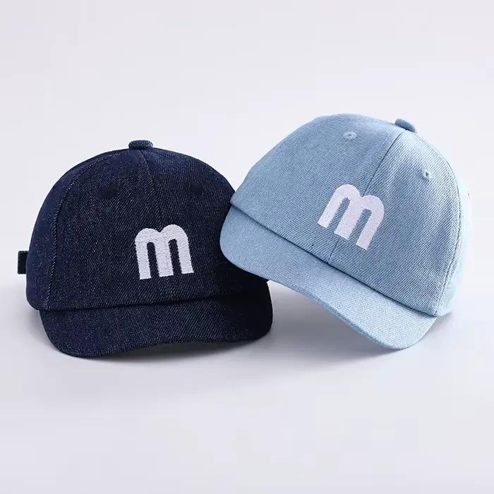 Nouvelle casquette de baseball en jean à large bord pour enfants