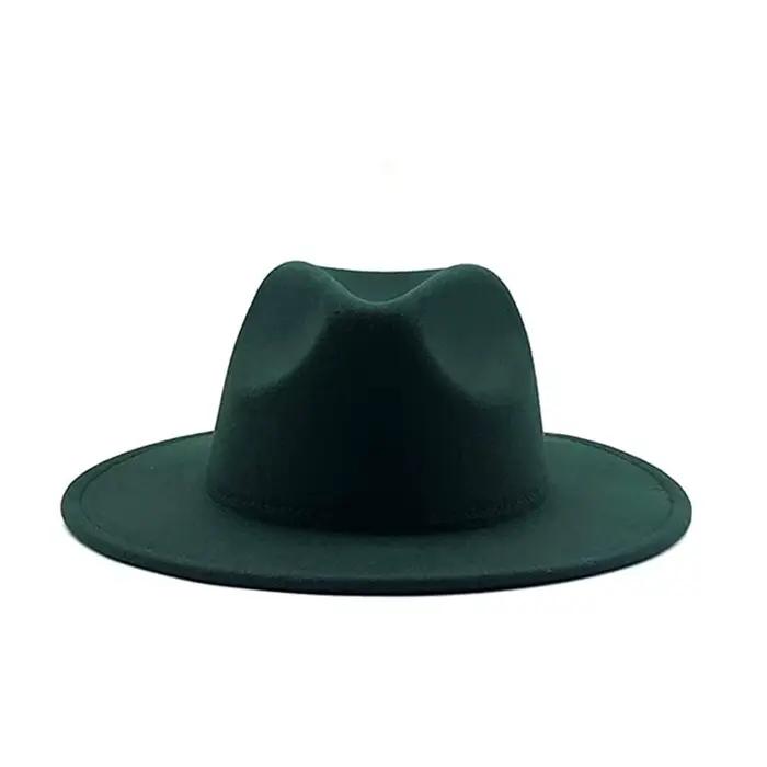 Chapeaux Fedora classiques en feutre bicolore pour hommes