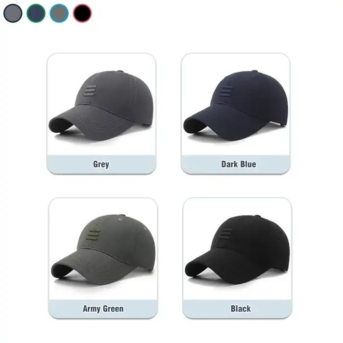 4 couleurs nouvelle mode capote casquette de Baseball Sport de plein air décontracté coton Snapback chapeaux pour hommes et femmes trois barres papa chapeau conception