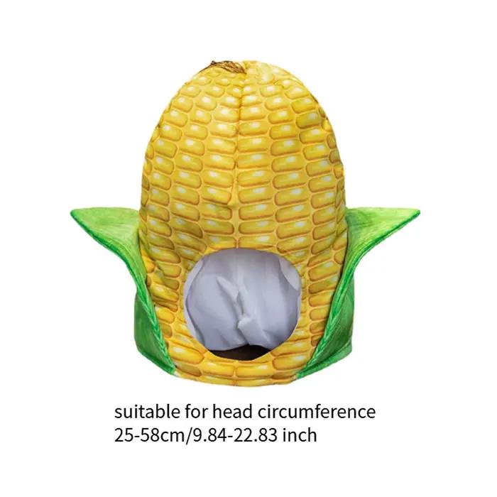 Coiffe en forme de maïs accessoire photo mignon pour adultes et enfants cosplay halloween fête occasionnelle photo prop stage performance
