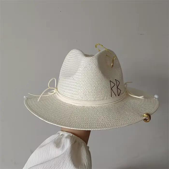 Chapeau de plage RB pour femmes style sportif protection solaire multicolor voyage polyvalent