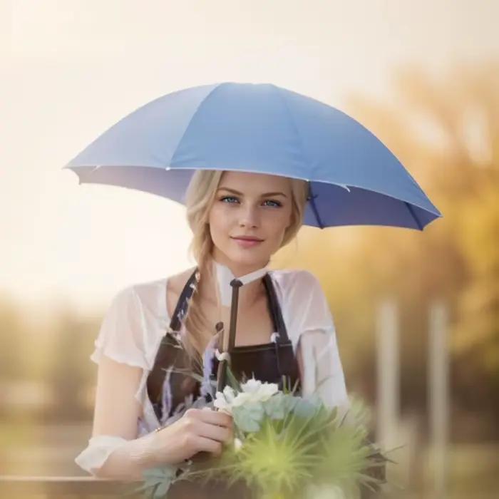 Chapeau parapluie mains libres protection UV et pluie pour cueillette thé pêche jardinage activités plein air occasions spéciales