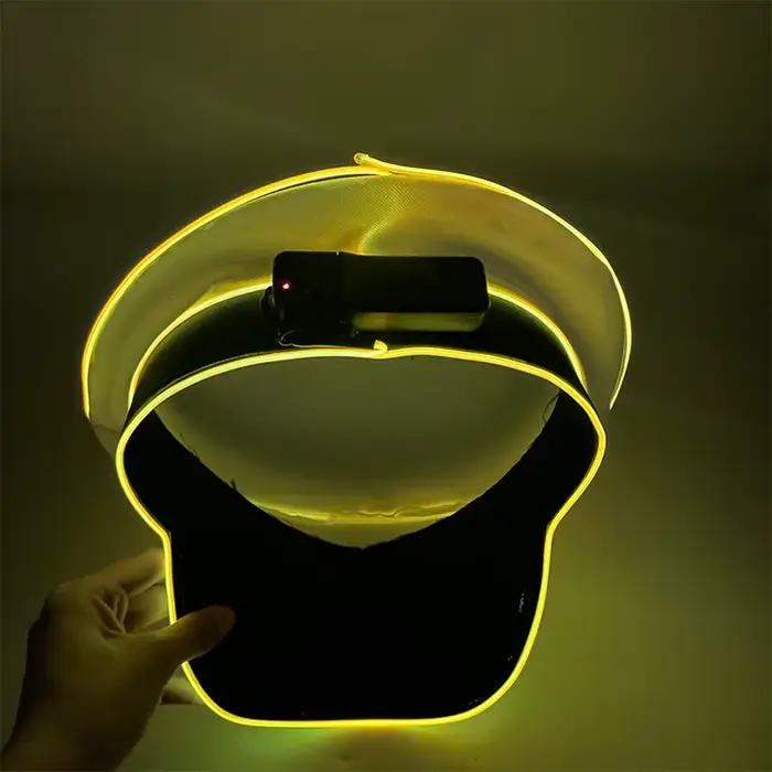 Chapeau Capitaine Yacht Casquette Lumineuse Blanc Marin Hommes Femmes Occasions Spéciales Cosplay Halloween Costume