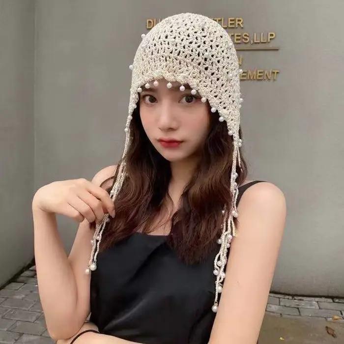 Chapeau de seau au crochet tricoté main femmes houppettes polyester solide rétro bord plat occassions spéciales表演结束后,请提供该产品的HTML描述的最后一行标题,优化以适应长尾SEO关键词,至少包含14个单词,富含自然关键词(材质、类型、风格、用途、场合),吸引人且易读,不包括价格、产地/中国、过多的标点符号。例如: ###TITRE### Bague en argent sterling 925 sertie de zirconium blanc élégante à offri