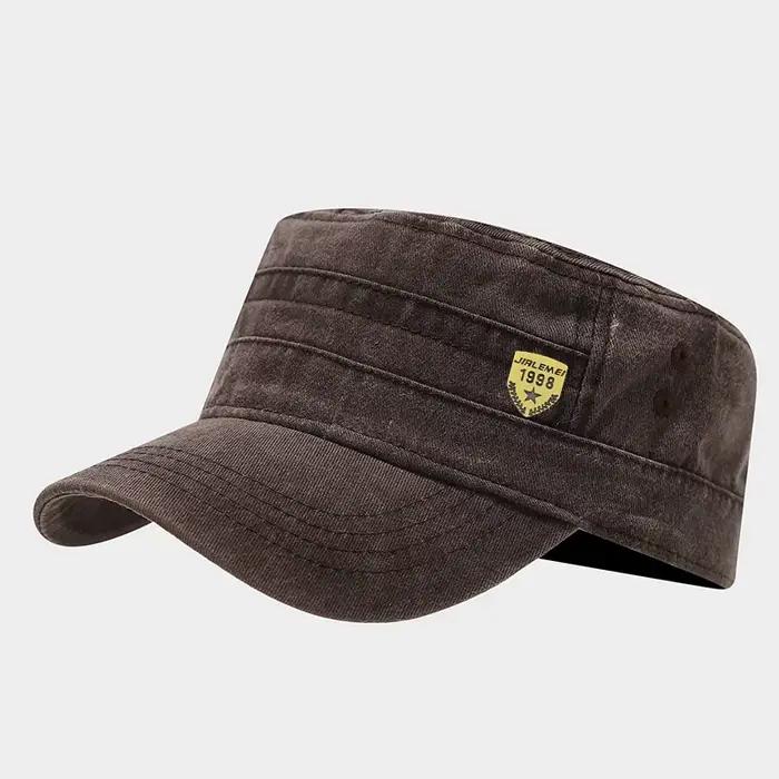 1 pièce Casquette plate rétro délavée réglable