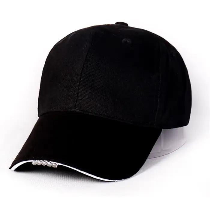 CamSolomon-Casquette de baseball avec éclairage LED de nuit