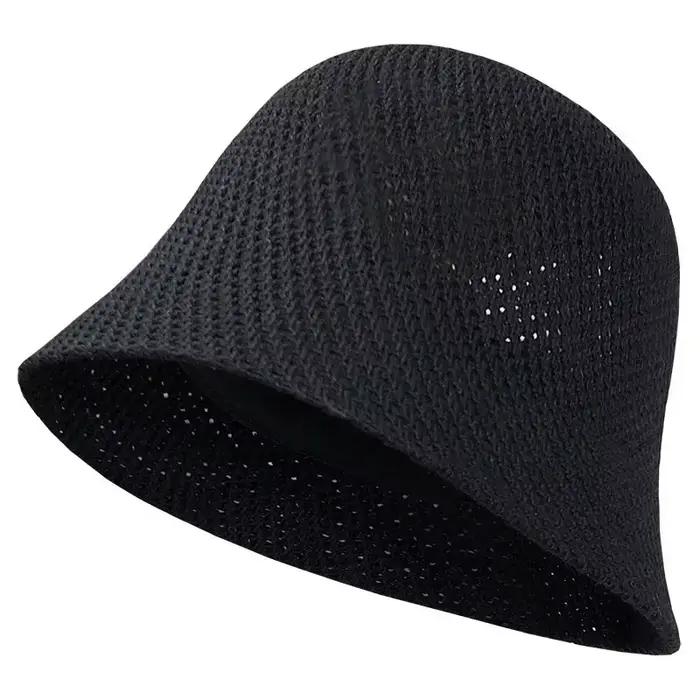 Chapeau seau d'été ajouré pour femmes
