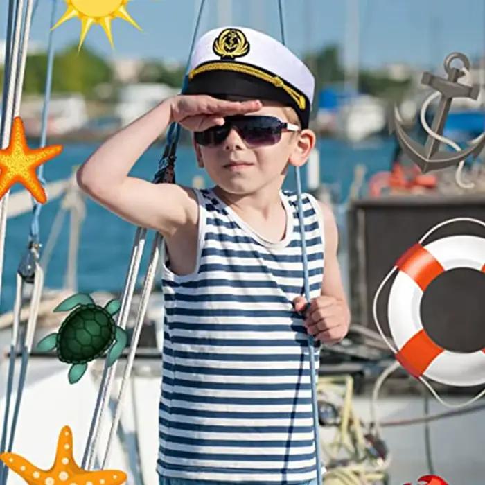 Chapeau de capitaine de yacht réglable pour hommes et femmes
