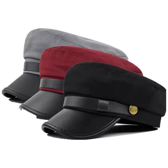 Élégant pour unisexe automne bouton en métal hiver Streetwear bérets casquette de pêche femmes capitaine casquettes