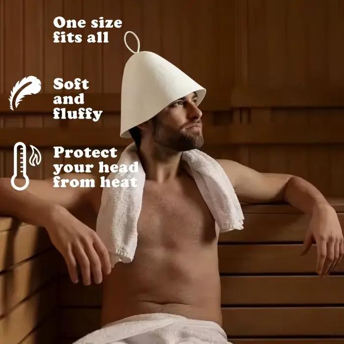 Chapeaux de sauna, casquette de sauna en feutre pour hommes et femmes