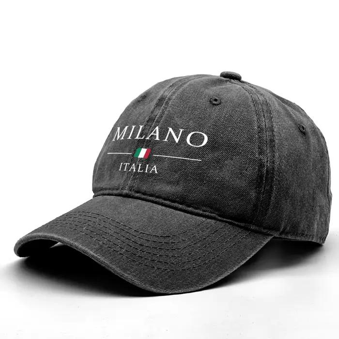 Casquette de baseball avec inscription « MILANO ITALIA »