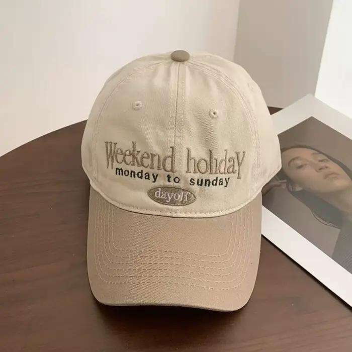 Retro Baseball Cap Versatile Cotton Dad Hats Simple Anti-Sun Hip Hop Gorras Outdoor Sports