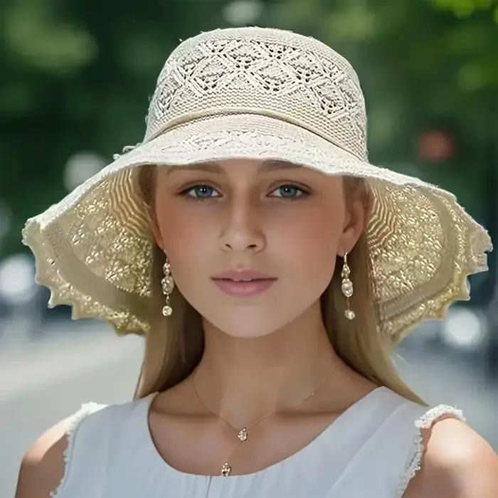 Chapeaux pare-soleil à large bord pour femmes