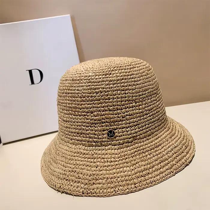 Chapeau de paille en raphia de haute qualité pour femmes