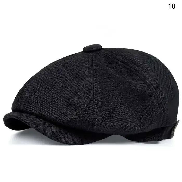 Béret rétro unisexe en coton pour hommes et femmes, style décontracté et élégant pour toutes les saisons et occasions spéciales