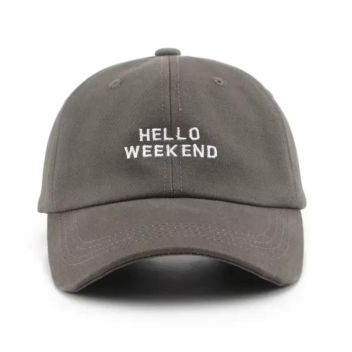 Casquette de Baseball avec Lettres Brodées Casquettes Hip Hop Pour Hommes Femmes Occasions Décontractées Visière Large Coton Polyester