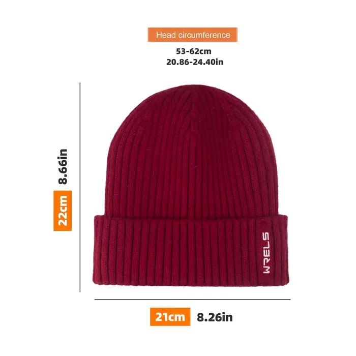 WRELS chapeaux d'hiver épaissi tricoté bonnet casquettes élasticité pull chapeau chaud en plein air hiver neige