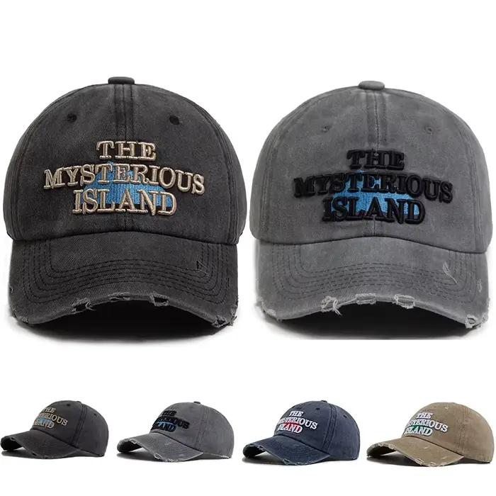 Casquette de baseball The Mysterious Island Letter pour hommes