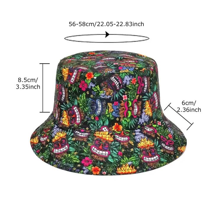 Chapeaux Bob Imprimés Design Amusant Femme Homme Été Extérieur Protection Solaire Panama Unisexe Mode Décoratifs Casquettes de Pêcheur Hiphop Anti-UV