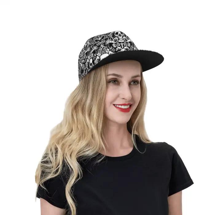 Chapeau à rabat réglable avec tête de mort élégante pour hommes et femmes