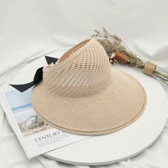 Chapeau de paille pliable pour femmes