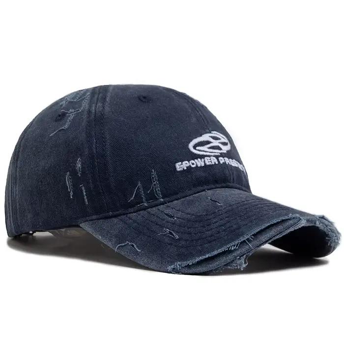 Casquette de baseball vintage en coton délavé brodé pour homme et femme