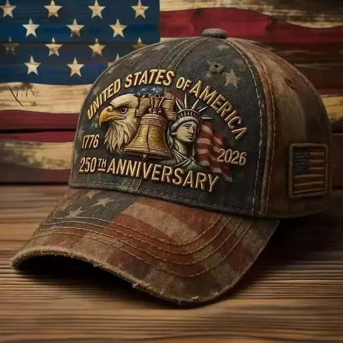 Casquette de baseball USA 250e Anniversaire Aigle Patriotique Marine Vétérans Hommes Femmes Polyvalente Occasions Spéciales Plage