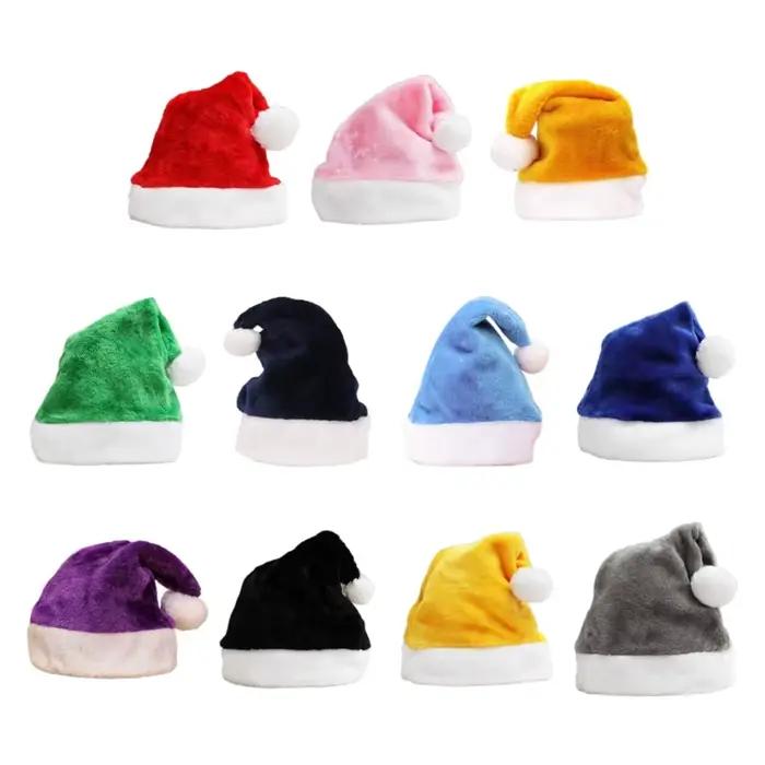 Chapeau de Père Noël en Velours Doux, Confortable et Traditionnel, Multifonction, Pour Adultes et Enfants, Cadeaux du Nouvel An, Occasions Festives, Lavable à la Main