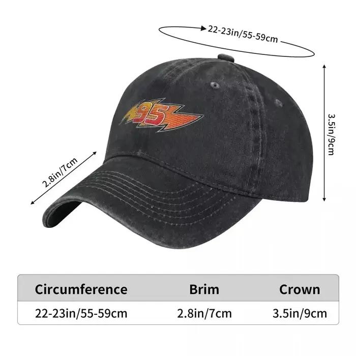 Casquette de baseball Cars Lightning McQueen I Am Speed en jean vieilli
