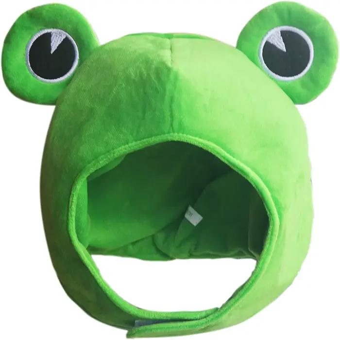 Chapeau de grenouille en peluche pour hommes et femmes