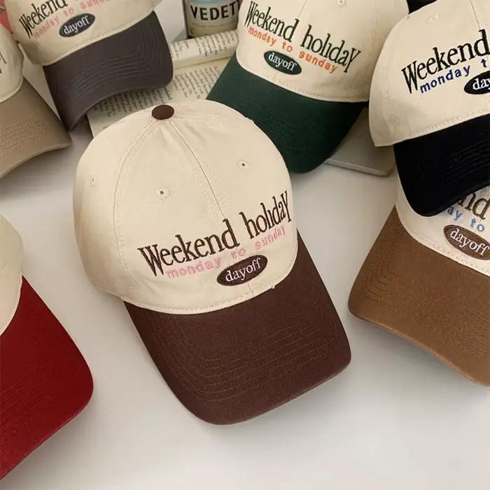 Retro Baseball Cap Versatile Cotton Dad Hats Simple Anti-Sun Hip Hop Gorras Outdoor Sports