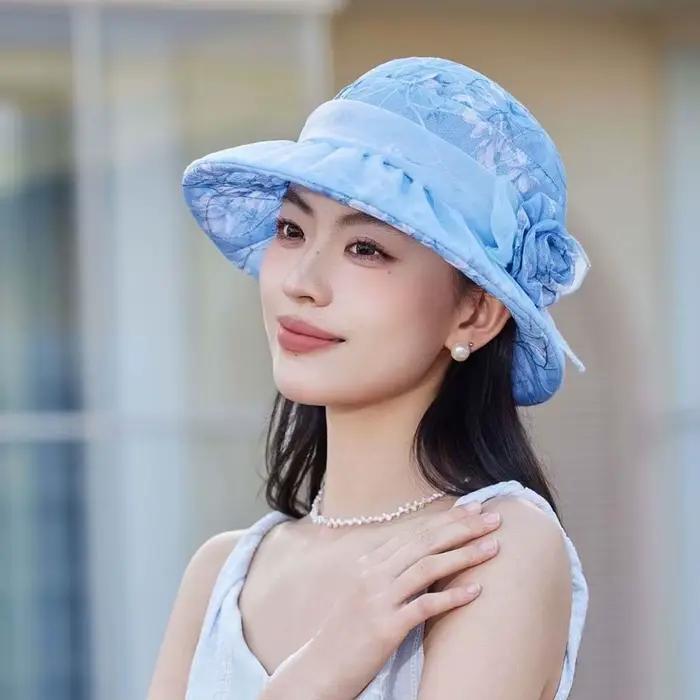 Chapeau de pêcheur pliable à motif floral