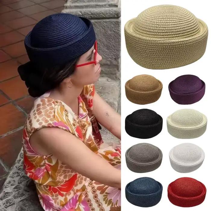Chapeau de paille naturelle haut de gamme pour femme