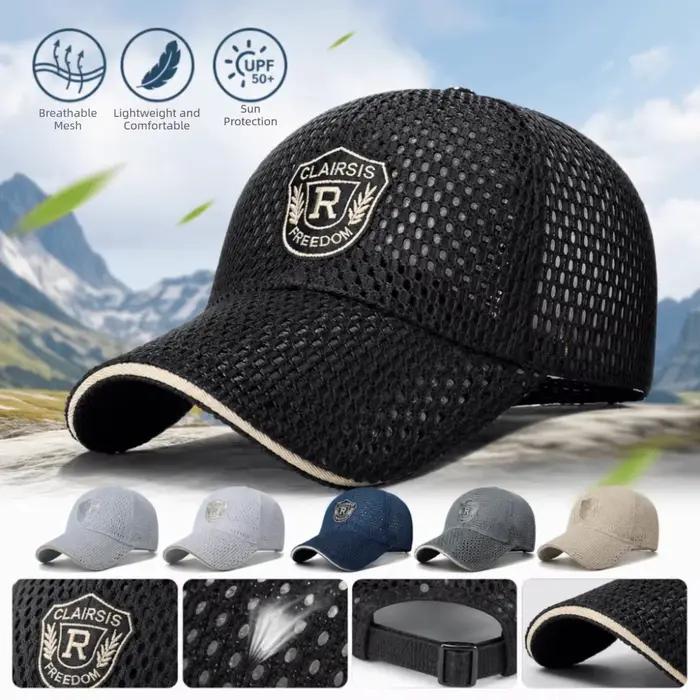 Casquette de baseball multicolore en maille respirante avec motif brodé