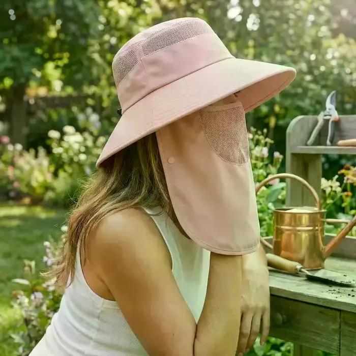Chapeau de soleil paille à large bord protection UV pour femmes activités plein air été pêche randonnée style élégant occasionnels