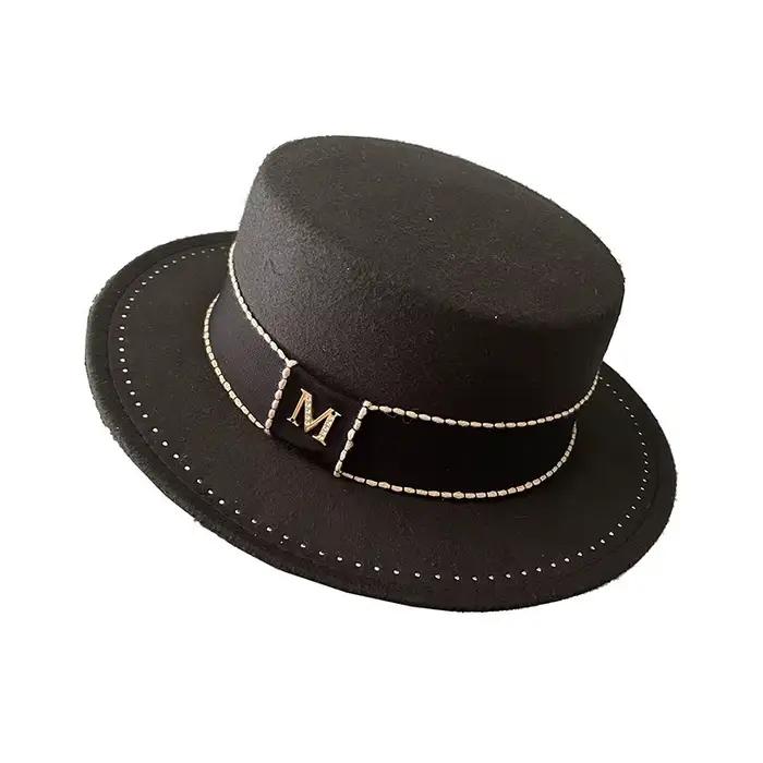 Chapeau en feutre style Hepburn français pour femme