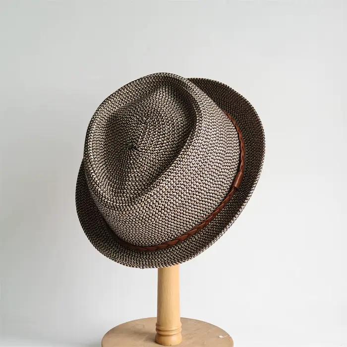 Nouveaux chapeaux de soleil en paille Fedora pour femmes et hommes