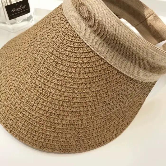Chapeau de soleil de plage paille africain anti-UV pour femmes style sport occassions estivales et activités extérieures