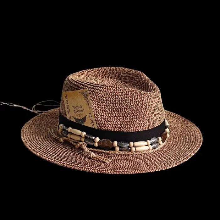 Nouveau Chapeau Fedora en Paille Tressée pour Homme 2026