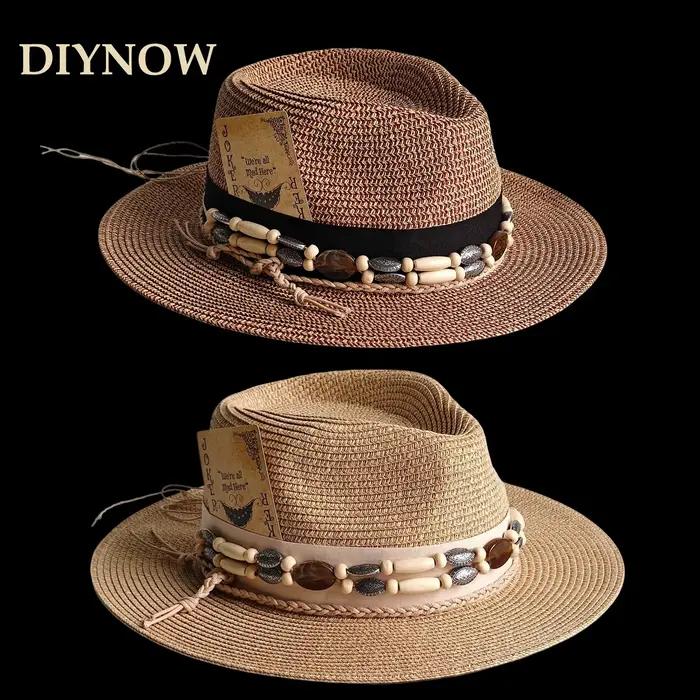 Nouveau Chapeau Fedora en Paille Tressée pour Homme 2026