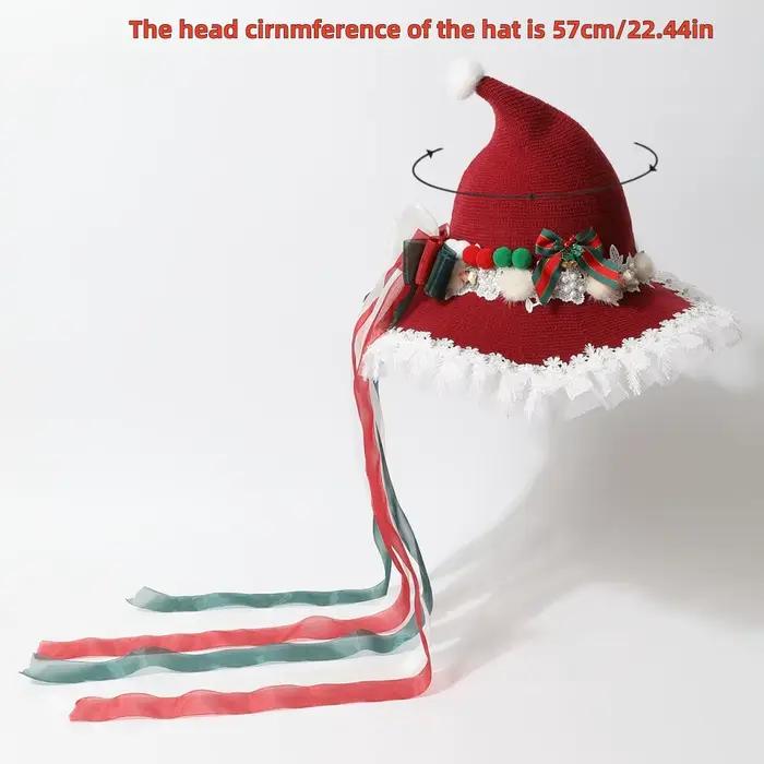 Ensemble de chapeaux de sorcière de noël Parent-enfant – Chapeau haut-de-forme gothique Lolita pour femmes et accessoire
