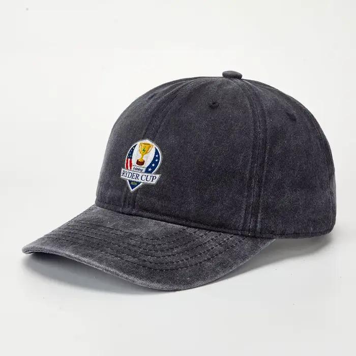 Casquette de baseball en coton lavé avec logo Ryder Cup