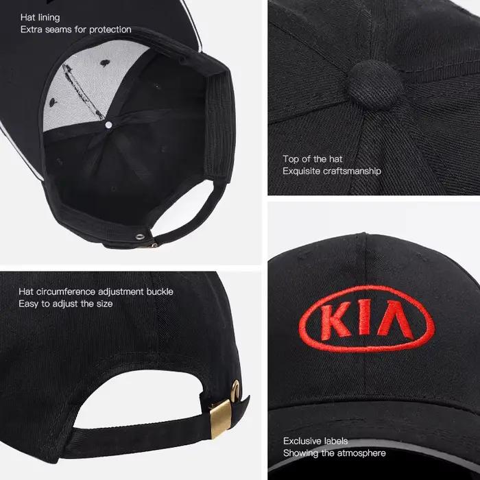 Chapeau de Baseball Brodé pour Hommes et Femmes KIA Modèle Réglable pour Stades et Loisirs Occasions Spéciales et Tenues Casual
