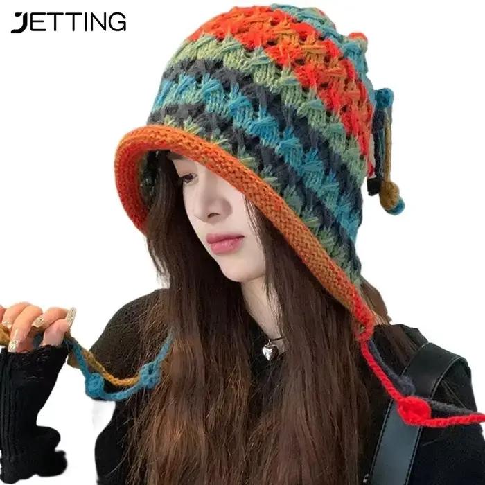 Chapeau rouge d'hiver pour femmes et filles